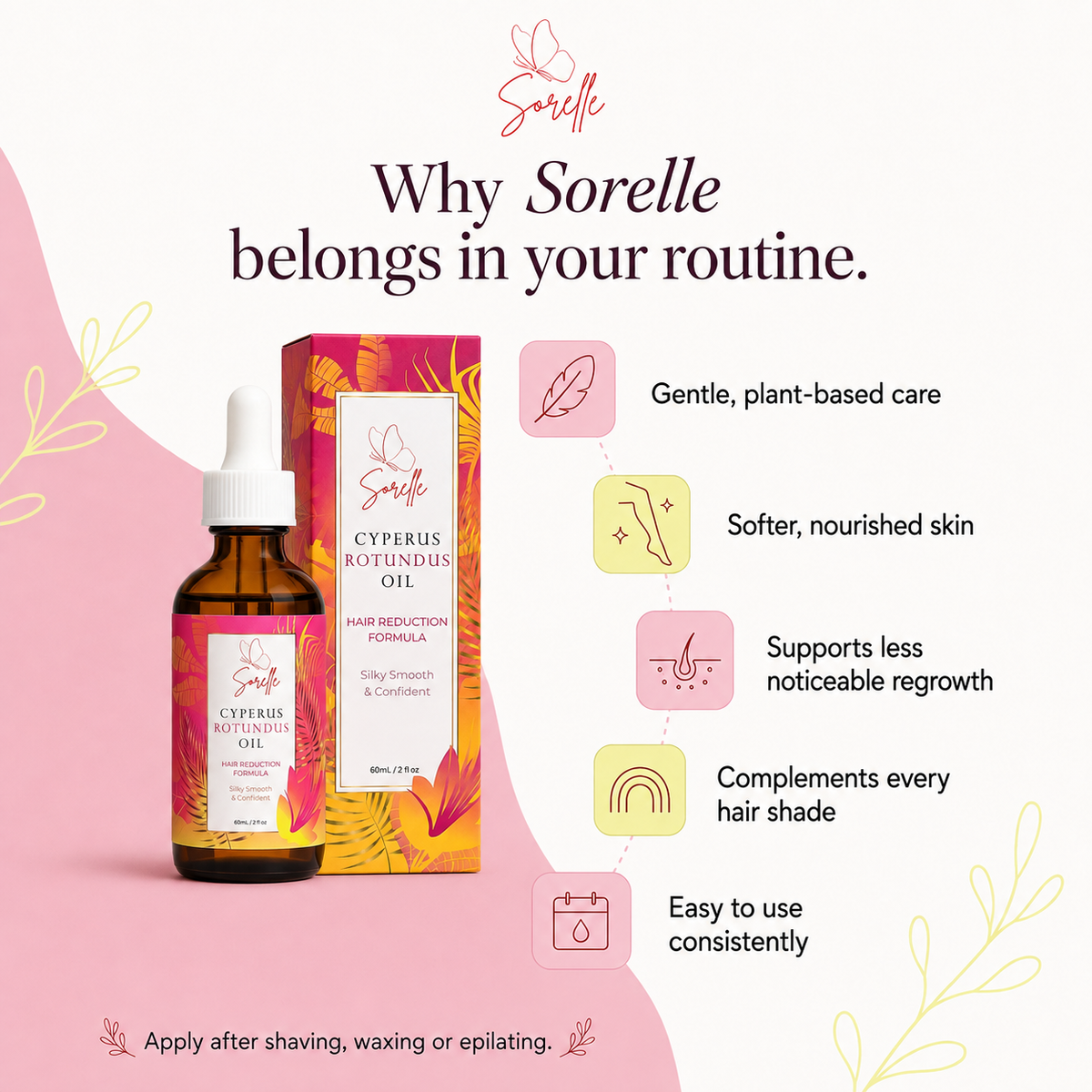 Sorelle Cyperus Rotundus Oil – Naturally Smoother, Silkier-Looking Skin